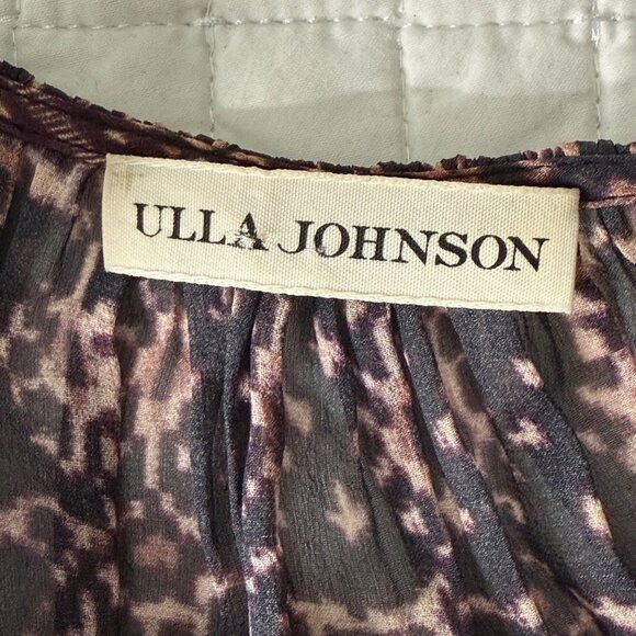 Ulla Johnson Silk Sheer Smocked Dress Size 2 - Picture 4 of 6